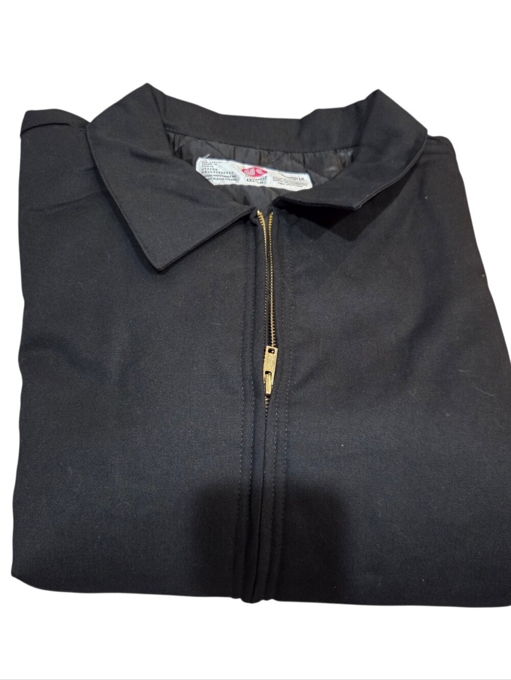 G&K Services Jacket Mens 4XL Black Quilted Lined Insulated Work